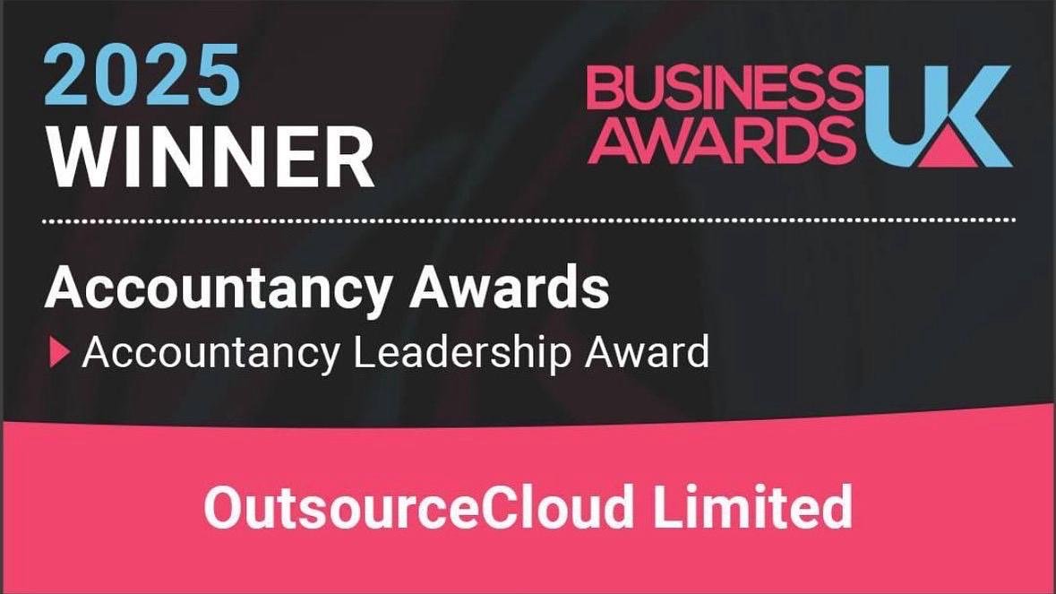 2025 Accountancy Leadership Award winner recognition for OutsourceCloud Limited